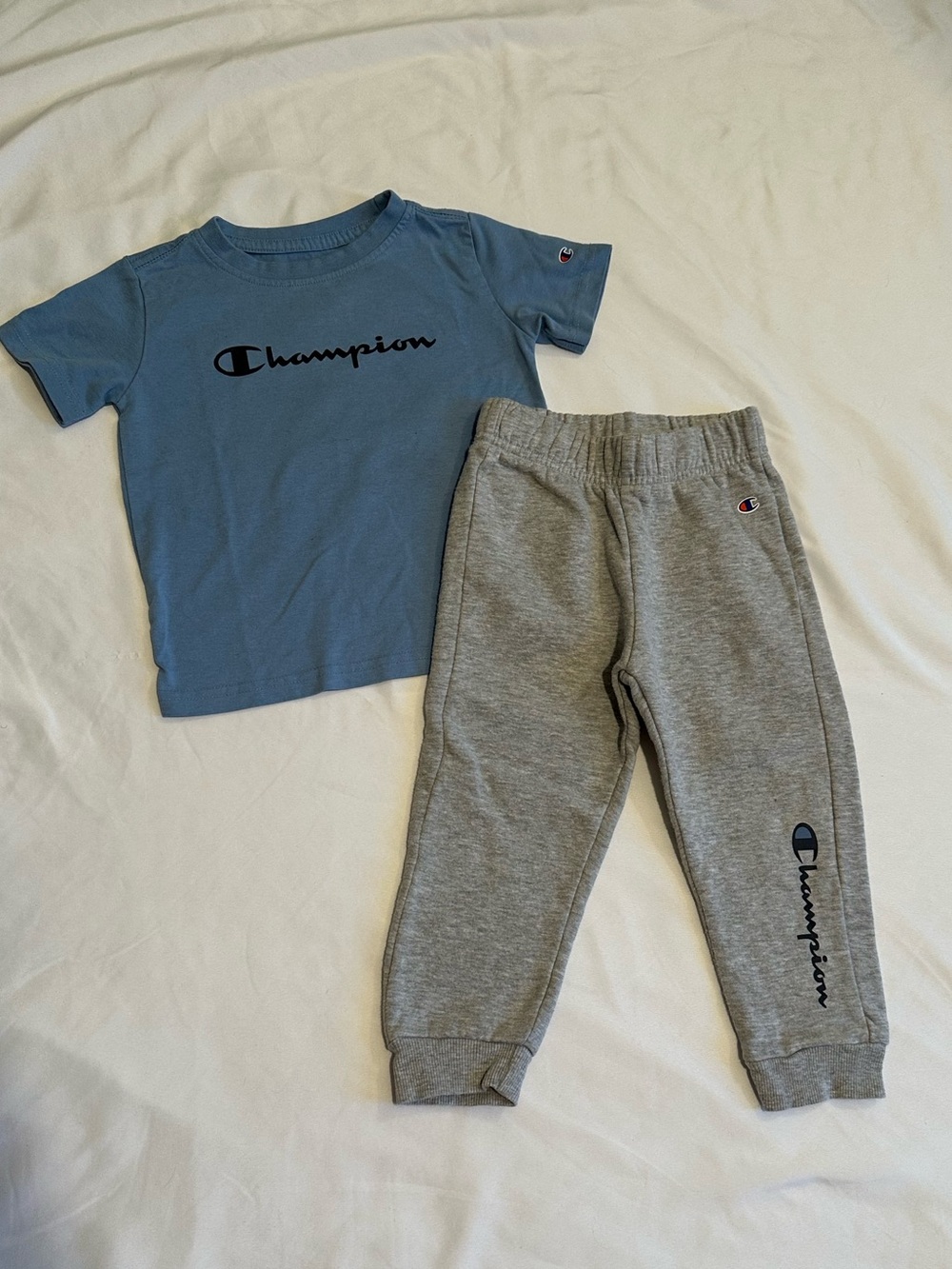 Champion Blue and Grey Outfit 24M